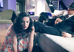 Big dick hubby banged his hot submissive housewife &  big booty STEPMOM maid