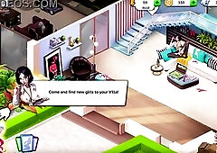 HornyVilla Gameplay pt.1 Goth Girls, ass, and tits