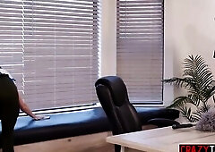 Lustful honey banged by janitor and professor at the same time and sweetheart enjoyed deepthroat and coarse banging