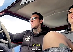 Picking up a sexy milf Diana Zilli and having a wild ride in my car