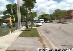 Black gangsta rides cock