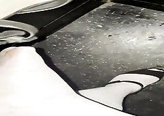 Sissy Stephanie cummy feet in gloryhole