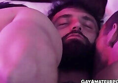 Jay Dymel and Ryan Stones bareback second round with hunk Markus Kage