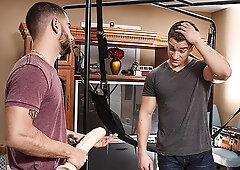 Sex swing fuck with Vadim Black and Jordan Boss