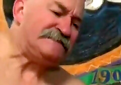 Granddad wants his grandson to gulp his dick