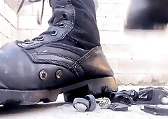 Crushing Beetle Toy Car in Combat Boots