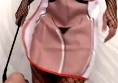 Dominatrices Sandra and Victoria Blaze teaching guy submission