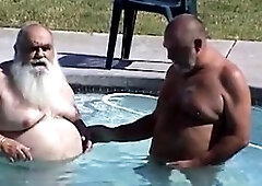 Extremely hairy fat daddy, fat daddies in sauna, superchub