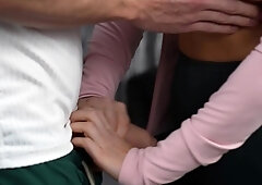 Big boobed cougar in heat can't resist young cock temptation
