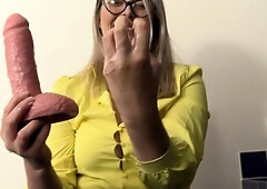 Smoking Pretty Blonde Babe Toying her Pussy