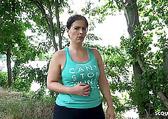 GERMAN SCOUT - HUGE BUTT MILF SEDUCE TO BAREBACK SEX AT PICK UP CAST