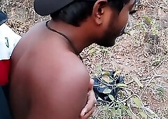 Stop Truck Road Side And Two Truck Driver Coming Forest