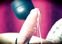 Bizarre close-up ASMR head inside moist cunt