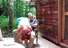 Couple Pretty Mature Outdoor Fuck At Woods House