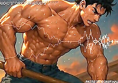 Sweaty Handyman Erotic Audio: Gay Male POV Blowjob Fantasy