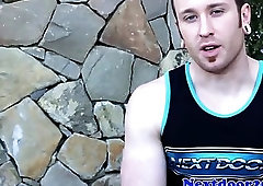 Muscular redhead stud tugging his bigdick