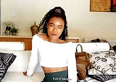 Slutty Lactating Black mother I'd like to fuck With Massive Titties Bounces On Massive White Knob