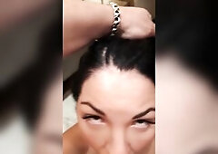 Coarse drooling unfathomable oral job with giant facial cum