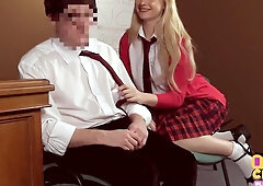 Cfnm Lady Seduces Perverted Guy B4 Jerking His Knob