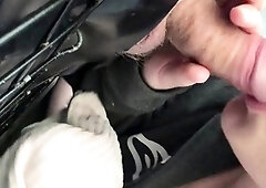 Blowjob and handjob from slutty amateur blonde