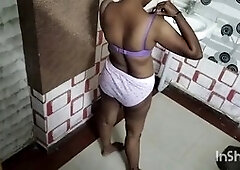 Busty Tamil beauty in traditional wear gets naughty