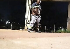 Masturbating in the street