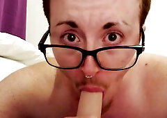 FTM Trans Chap Sucks Sex toy