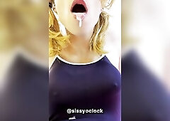 Cum Leaking From Throat SISSY OCLOCK crossdress tractable femboy cumslot