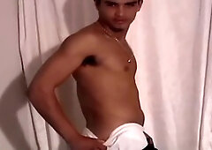 Horny young guy enjoying some solo action