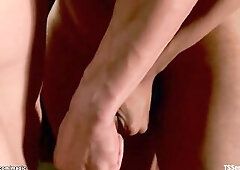 Tgirls Playgirl Foxxx and Hawt Jade prepare revenge for thug Vince Ferelli who left 'em fastened in woods and with large dongs pound him in hotel