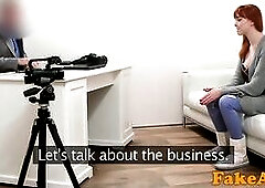 Fake Agent Hawt Hawt redhead just likes sucking and banging