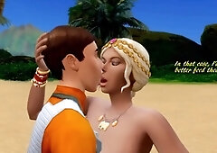 Sims 4 Parody - "I Dream of Jeannie" threesome with ebony cartoon characters