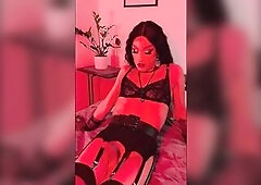 HAWT SISSY BRUNETTE HAIR ON FIRE THRALL