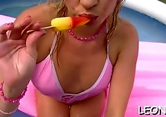 Gelled up lesbians enjoy some hot wet playing time