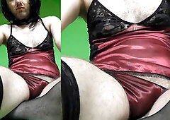 Censored closeup of Edgeworth Johnstone getting anal pleasure with a faux-cock as a trans gay sissy femboy