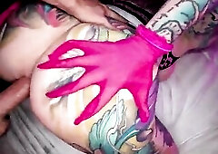 Pink Punky British Whore ANAL PROLAPSE BANGED