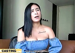 I slammed this LARGE MELONS LATIN BABE with the ideal BOOTY during her modeling try-out and kept it COARSE