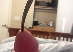 I sound my wood with my glasses while my roomie heads to work