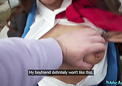 Quick Cash for Sexy Flight Attendant at Public Agent - Cum Fly With Me - Coco Bae