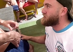Gay big cock, bareback anal, gang-bang