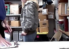 Kate let Officer fucks her tight pussy