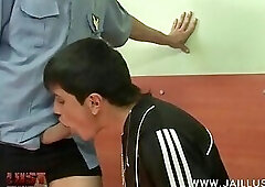 Old cop ramming a tasty ass of a handcuffed boy