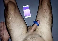 Cumming with no hands from the vibroring on the dick