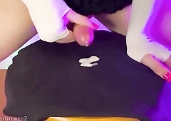Enchanting Trans Gal blows a Massive Jizz flow Load