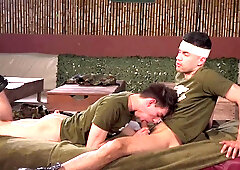 Twinks get intimate in the arm for surreal gay kinks