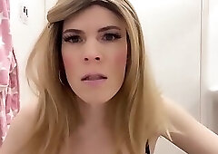 Trans Step-mommy Jerk off and Cum Eating Instructions Cumshot, Milk Enema & Creampie PoV
