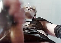 alternative nun femboy strokes large schlong - cums all over your face