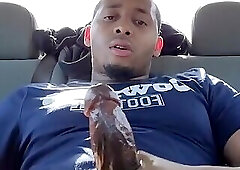 Creamy Load on the Backseat