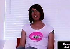 Naughty femboy models her sweet ass