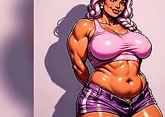 Large gorgeous hotties with incredible giant melons. A lot of overweight, obese, and curvy babes, sometimes topless and sometimes just teasing with go